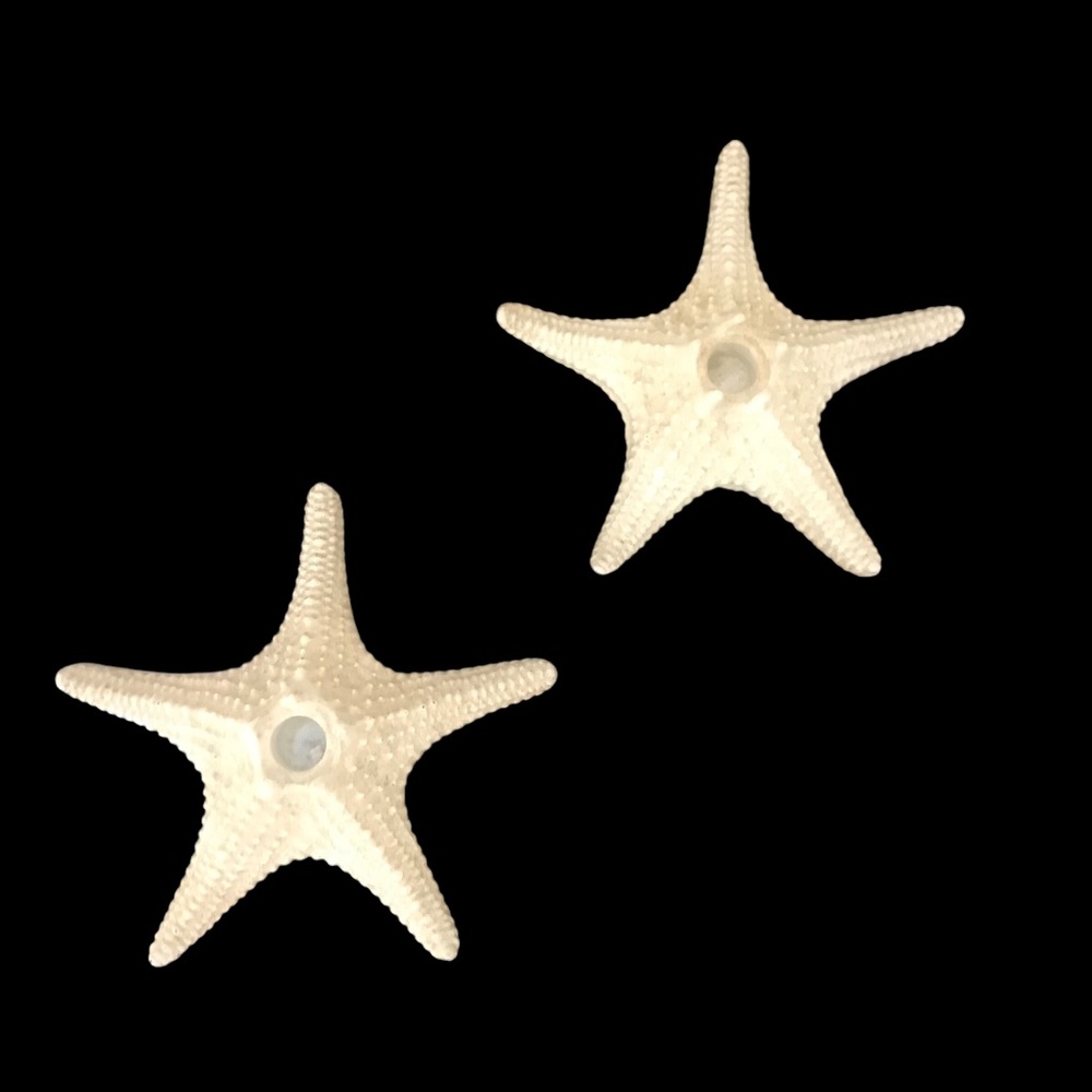 Resin Starfish candle holder (set of 2) NWOT